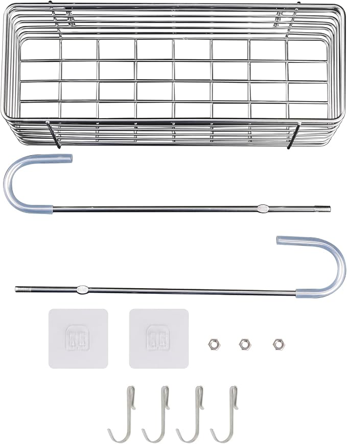 11.02" Shower Caddies, Hanging Shower Rack Bathroom Storage Rack, 304 Stainless - Image 4