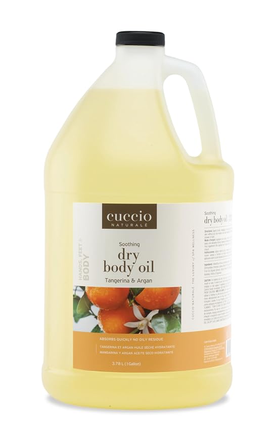 Cuccio Naturale Dry Body Oil – Tangerina & Argan Scent, 1 Gallon Refill – by Cuccio
