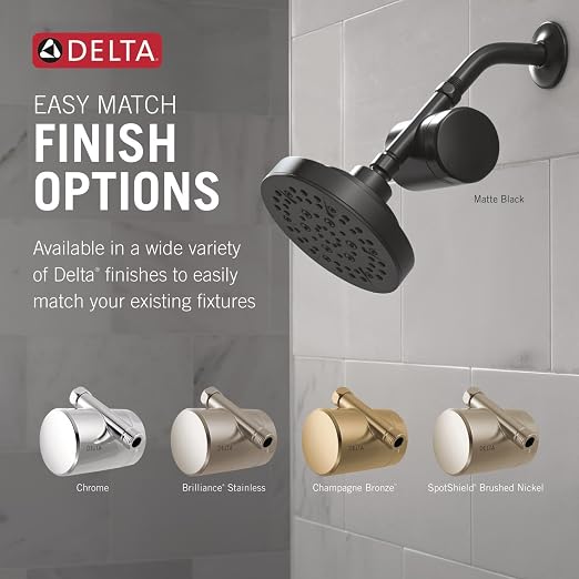 Delta Faucet 5-Setting Shower Head Gold - Image 5