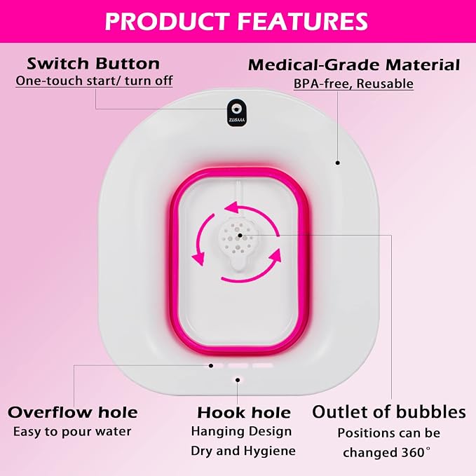Electric Sitz Bath, Sitz Bath for Hemorrhoids, Sitz Bath for Postpartum Care - Image 4