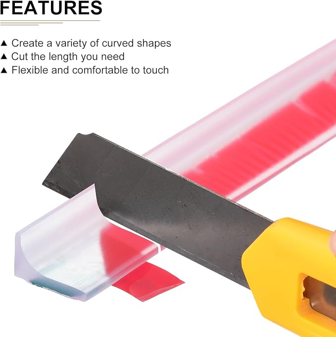 118"x0.8"x0.5" Collapsible Shower Barrier Stopper - Image 3