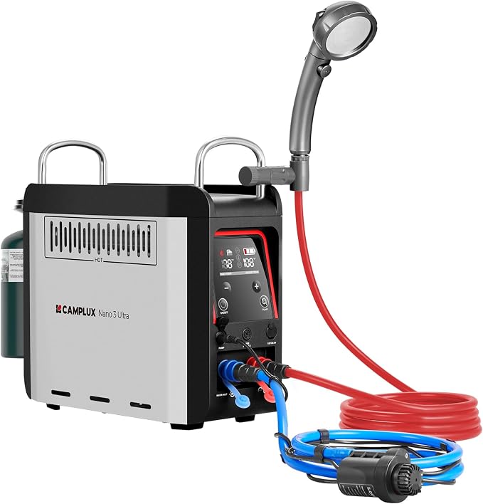 CAMPLUX Nano 3 Ultra, Constant Temperature Portable Propane Water Heater by CAMPLUX