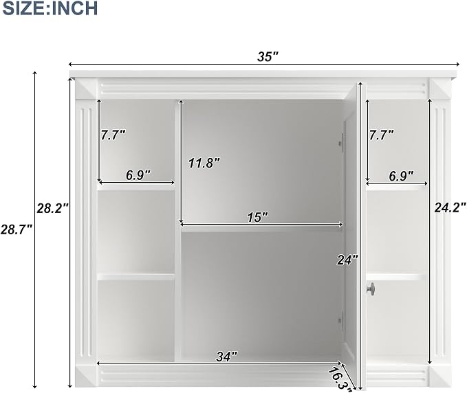 Merax 36" Bathroom Vanity with Sink, 36 inch Bathroom Vanity Storage Cabinet - Image 2