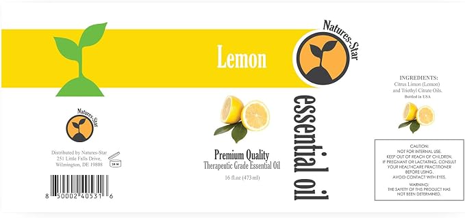 Lemon Essential Oil 16 oz for Cleaning, Humidifier & Aromatherapy Body Massage - Image 2