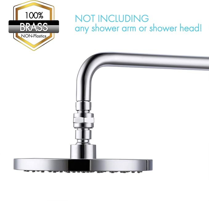 KES Shower Connector Ball Joint Shower Head Swivel Ball Adapter Brass - Image 4
