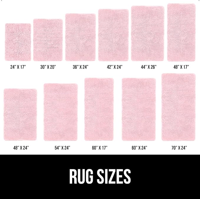 GORILLA GRIP Bath Rug Mat 30x20, Soft Absorbent Chenille, Quick Dry Microfiber - Image 6