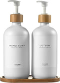 MaisoNovo Glass Soap Dispenser Bathroom Set | Hand Soap and Dish Soap Dispenser by MaisoNovo-TheArtofSustainableLiving