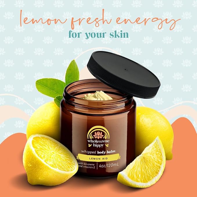 WHOLESOME HIPPY Lemon-Aid Whipped Wonder Balm – Natural Lemon Lime Moisturizer - Image 6