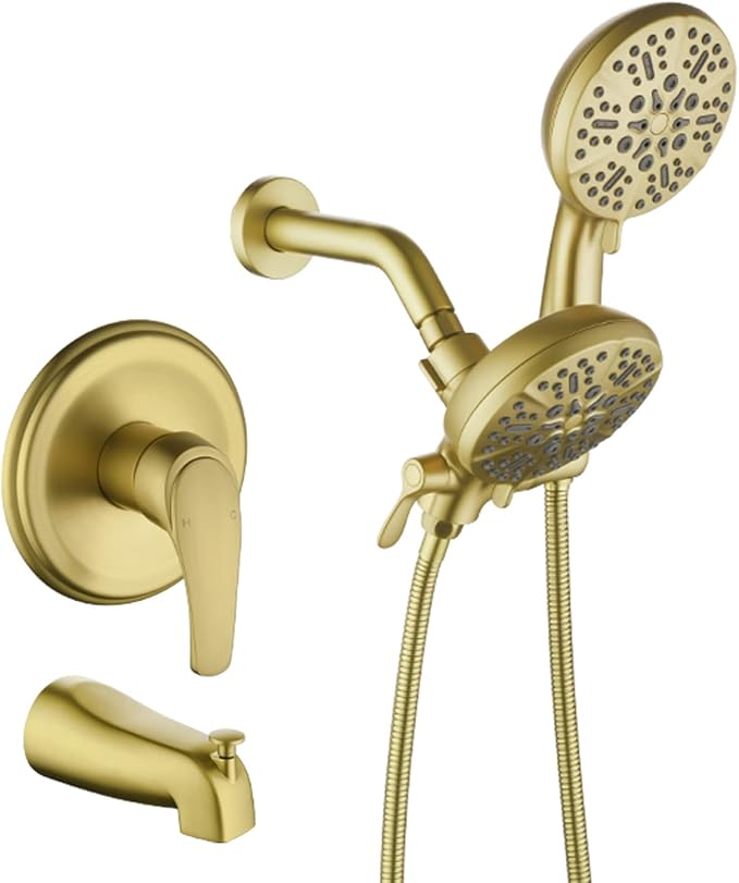 Dual Shower Faucet Set with Tub Spout Tub and Shower Faucet Set Complete Dual by DIFEINISANITARYWARE---showerfaucet---