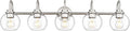 Bathroom Light Fixtures, 5-Light Brushed Nickel Vanity Lights Over Mirror by Audickic