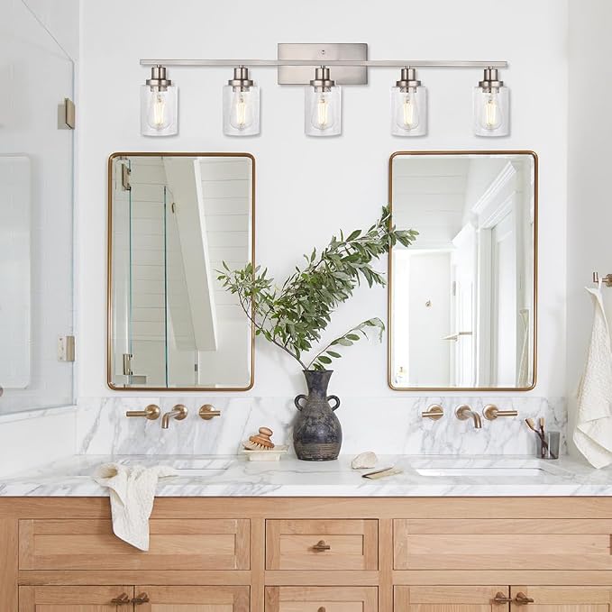 40-Inches Length Bathroom Vanity Lighting Fixtures Over Mirror in Brushed Nickel - Image 2