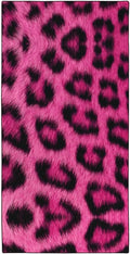 Pink Leopard Print Love Beach Towel 36"x72" Quick-Dry Sand-Free Soft Microfiber by Rstick