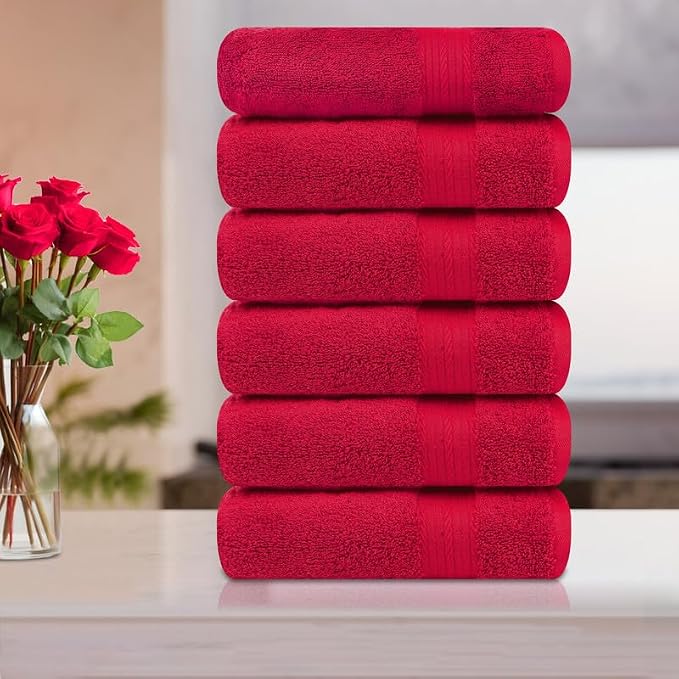 Ample Decor Hand Towels for Bathroom 18 X 28 Inch 600 GSM 100% Cotton, Soft - Image 2