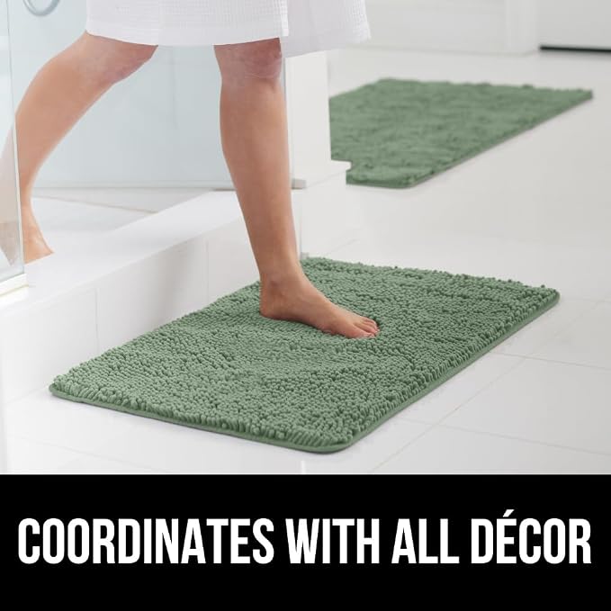 GORILLA GRIP Bathroom Rug Sets 3 Piece, Bath Mat Set and Oval Toilet Base - Image 9