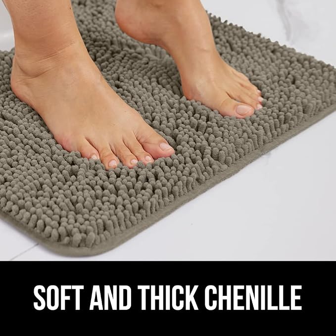 GORILLA GRIP Bathroom Rug Sets, Soft Chenille 2 Piece Area Rugs Set, Toilet - Image 4