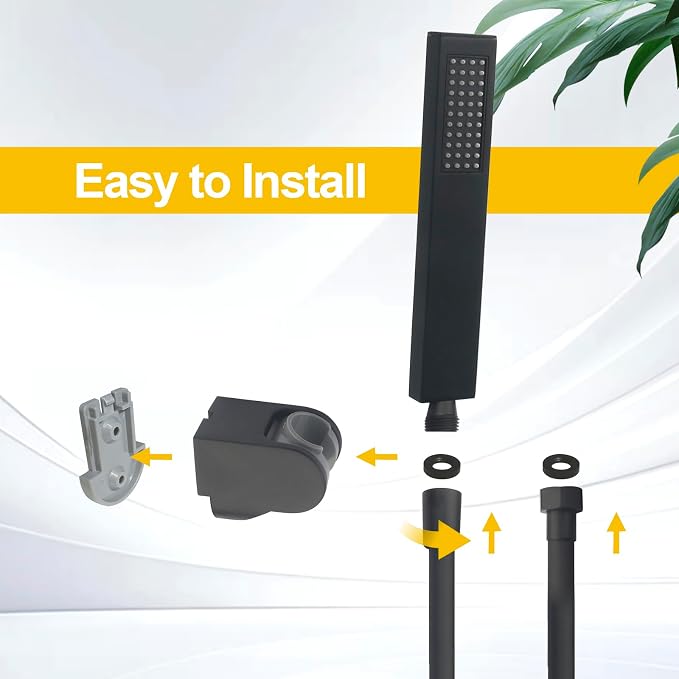 Matte Black High Pressure Handheld Shower Head - Image 7