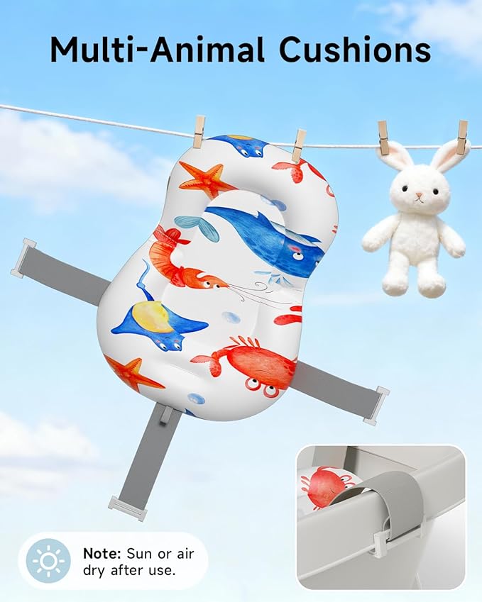 Collapsible Baby Bathtub, Large Infant Bath Tub - Image 5