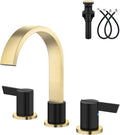 Aolemi Bathroom Faucets 3 Hole, 8 Inch Widespread Waterfall Bathroom Sink Faucet by Aolemi