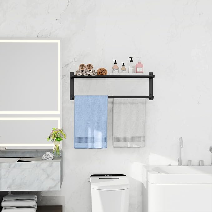 Towel Racks for Bathroom, 24 Inch Bath Towel Shelf - Image 7