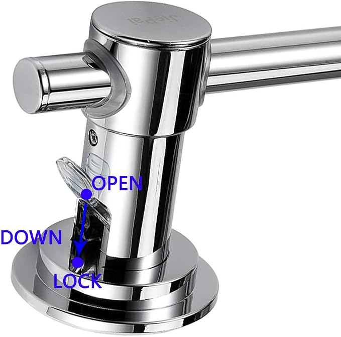 JiePai Suction Cup Towel Bar 24 Inch, Removable Modern Vacuum Suction Towel - Image 5