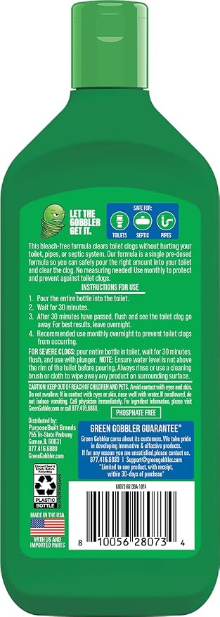 Green Gobbler Liquid Toilet Plunger | Clog Remover | Safe - Image 2