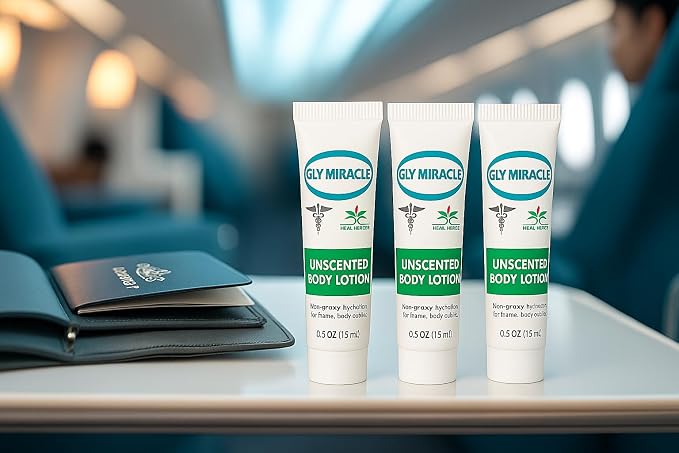 GLY MIRACLE Unscented Travel Lotion Tubes – Non-Greasy Skin Moisturizer - Image 3
