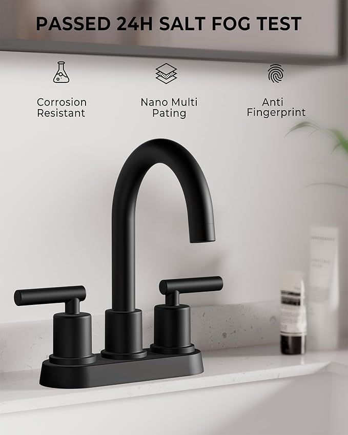 VXV Bathroom Sink Faucet 4 Inch 2 Handle Centerset Utility Lavatory Vanity - Image 3