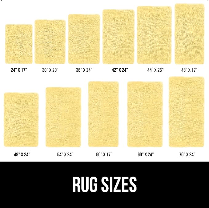 GORILLA GRIP Bath Rug Mat 30x20, Thick Soft Absorbent Chenille, Quick Dry - Image 6