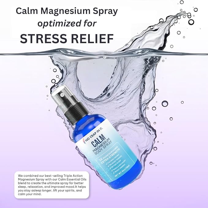 No Crap In It Calm Magnesium Spray Triple Magnesium Power: All Natural - Image 2