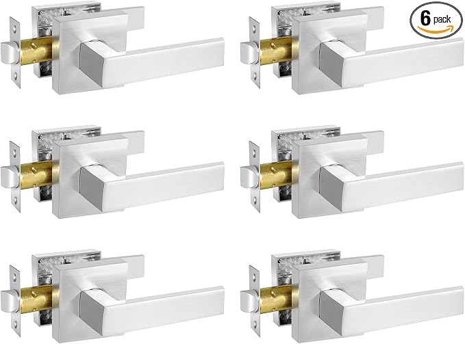 Square Passage Door Lever, Heavy Duty Interior Door Handles by RAZCC