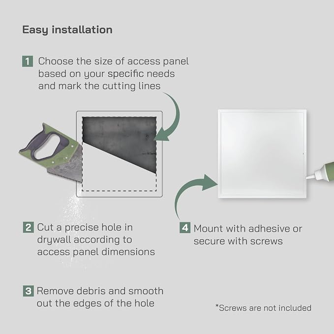 Vent Systems 24'' x 24'' Inch White Metal Access Panel - Image 5