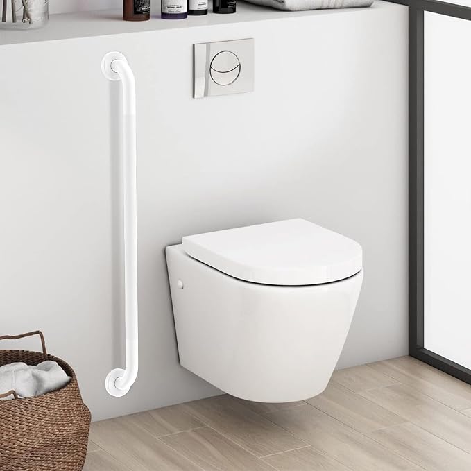 36 Inch Anti Slip Shower Grab Bar Oil Rubbed White, Munzong Bathroom Grab Bar - Image 7