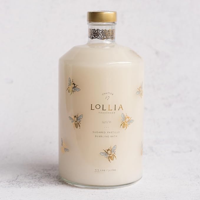 Lollia Wish Bubble Bath, 33.8 fl oz, Vanilla Bean, Rice Flower, Jasmine Leaves - Image 2