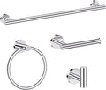 Chrome Bathroom Hardware Set, 4 Pieces Towel Bar Towel Holder Set Includes by SOAEZ