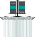 Square Rain Shower Head, High Flow Stainless Steel, Work by AULEEND
