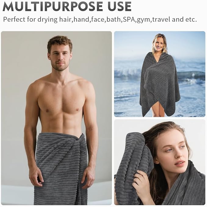 KinHwa Microfiber Bath Towels Large Bathroom Towels Absorbent Shower Soft Towels - Image 4