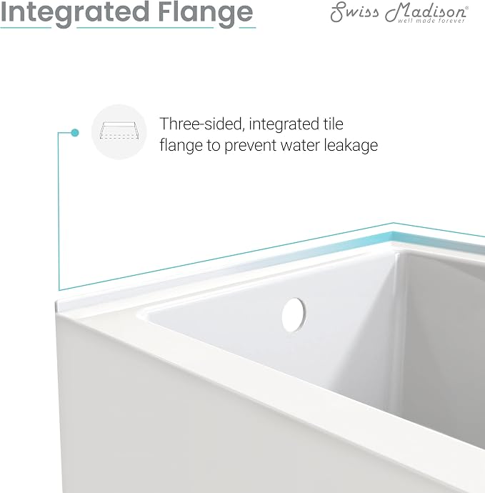 Swiss Madison Well Made Forever SM-AB543 Voltaire Alcove Tub - Image 6