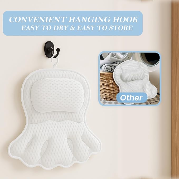 Bath Pillow for Tub | 4D Air Mesh Fabric - Image 8