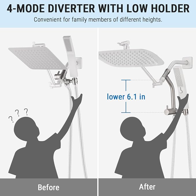G-Promise All Metal 10 Inch Shower Head - Image 3