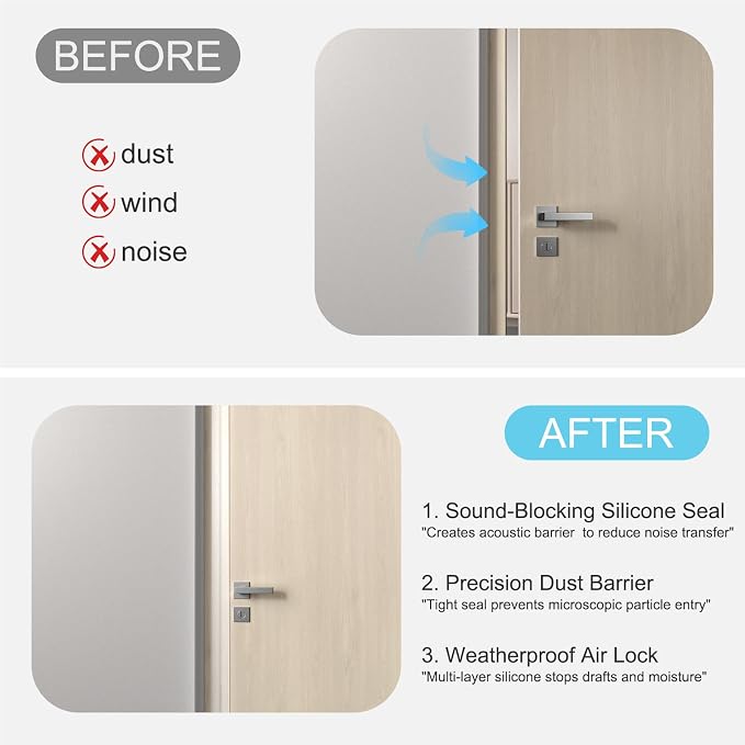 Heavy-Duty 36 ft x 3 in Weather Stripping, Extra Thick 2mm Door Draft Stopper - Image 4