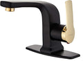 Modern Matte Black Bathroom Faucet, Single Handle Commercial Bathroom Sink by KOHONBY