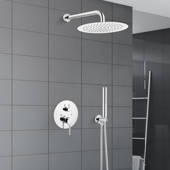 Airuida Shower Fixtures 2 Functions Shower Faucet Set Wall Mounted - Image 4