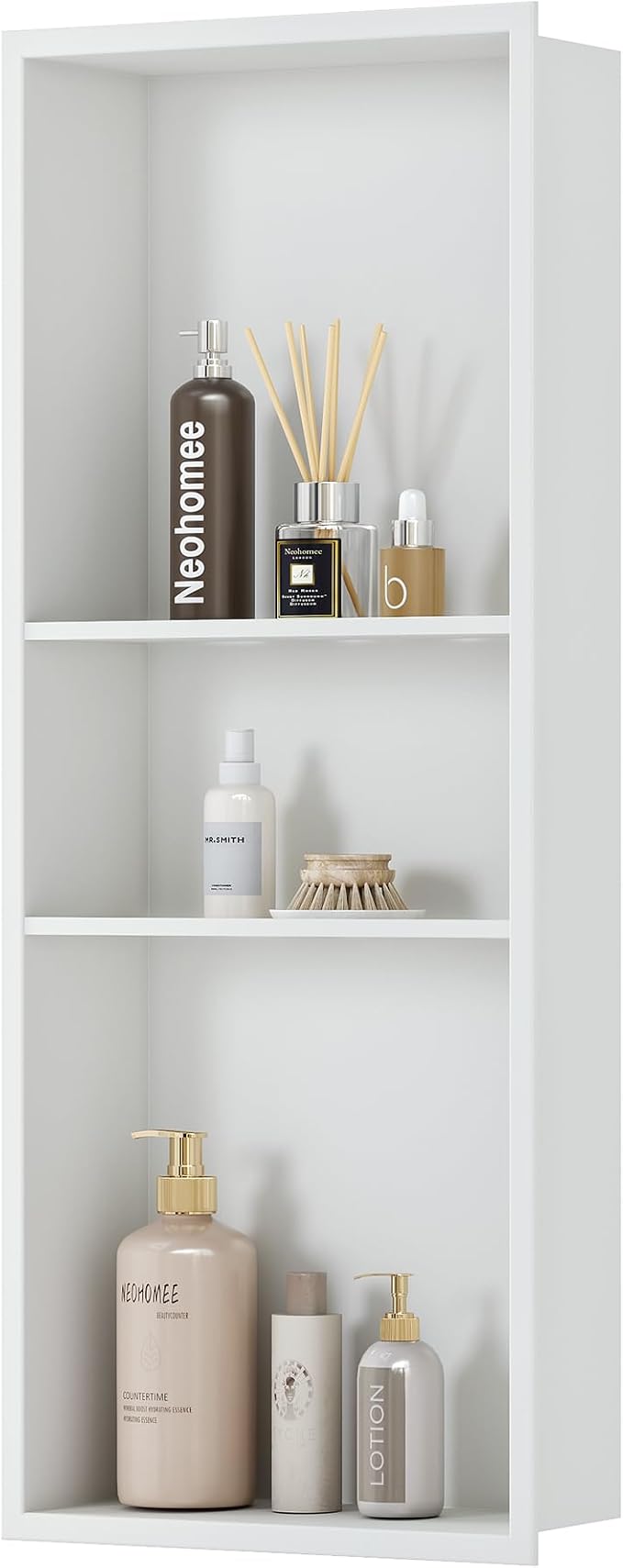 Neodrain 12X30 in Shower Niche, 3 Layers White Wall Niche Tile Ready NO Tile by Neodrain