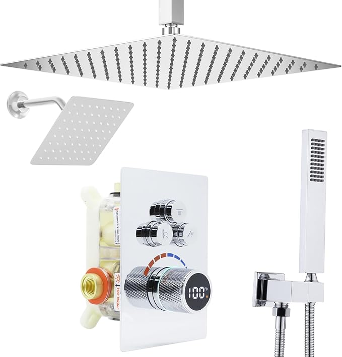 Shower System 12 Inches Rainfall Shower System Shower Head System by Backnets