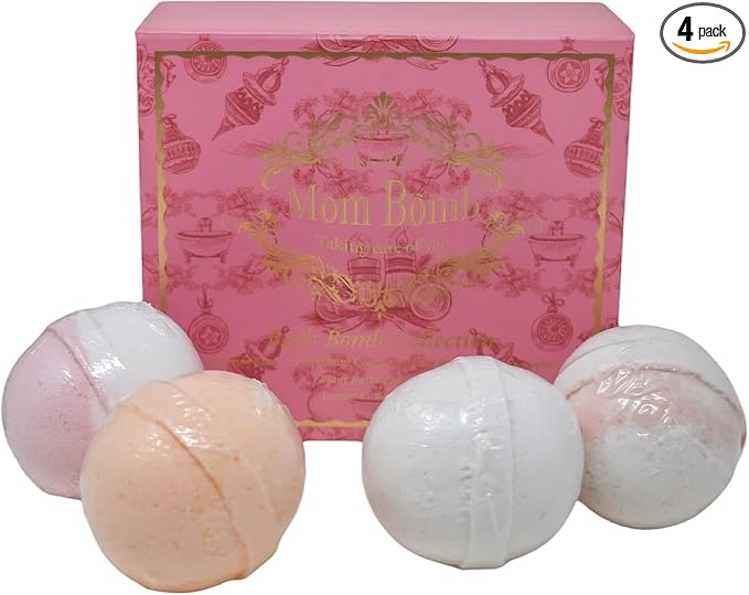 Mom Bomb Bath Bomb Gift Set – Mistletoe Kisses, Peppermint Cocoa, Fireside by MomBomb