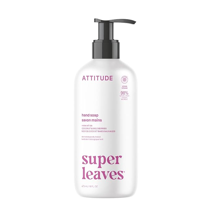 ATTITUDE Liquid Hand Soap, EWG Verified, Plant and Mineral-Based, Vegan by ATTITUDE