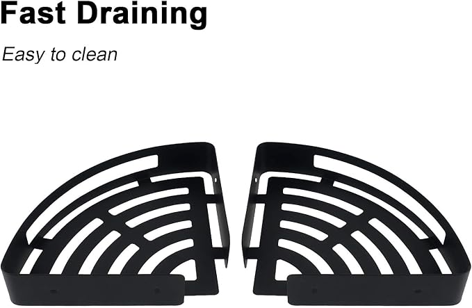 NearMoon Bathroom Shower Caddy 2 Pack, No Drill 304 Stainless Steel Shower - Image 5