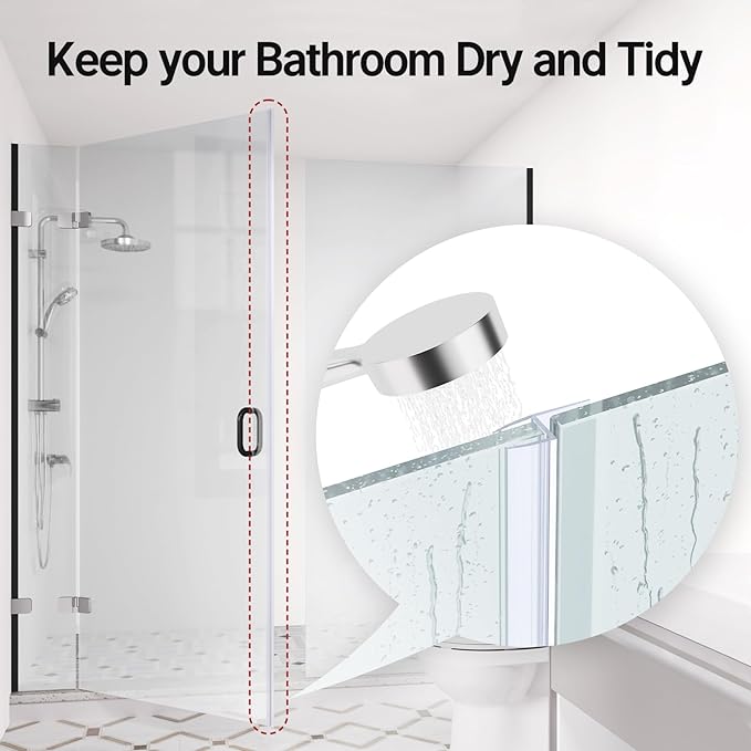 AmazerBath Shower Door Side Seal Strip, Frameless Glass Shower Door Seal Strip - Image 3
