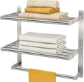 Towel Shelf for Bathroom Wall Mounted, 3-Tier Hotel Style Towel Rack by Bethom