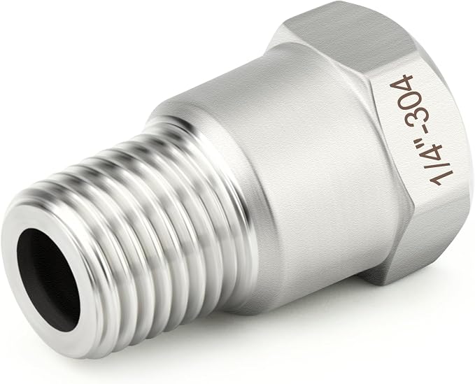 TAISHER 10PCS 304 Stainless Steel Pipe Fitting, New Reducer Adapter, 1/4" NPT - Image 3
